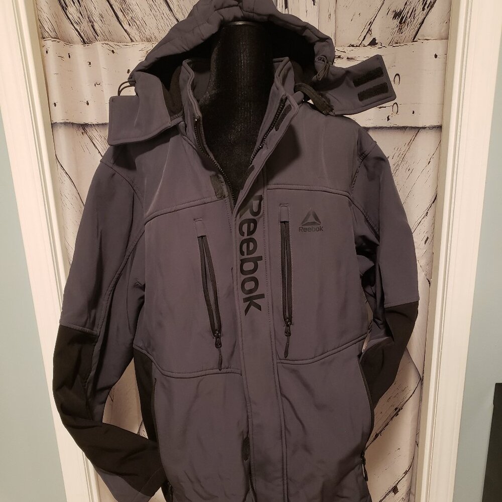 🔥 Men's Used Reebok Spring Fall Parka with Hood - Great Condition